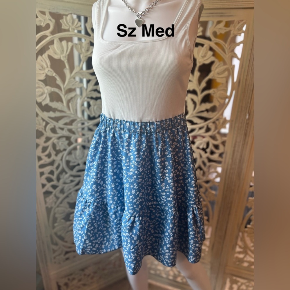 Floral Blue Skirt